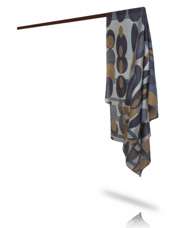 Палантин Женский SN40-FORMES/BLEU